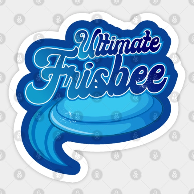 Ultimate Frisbee Blue Disc Sticker by CTShirts